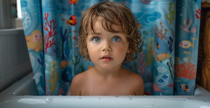 Histoires au bain : des rideaux de douche qui inspirent l’imagination des enfants