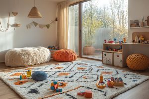 Pourquoi opter pour un tapis scandinave dans la salle de jeux