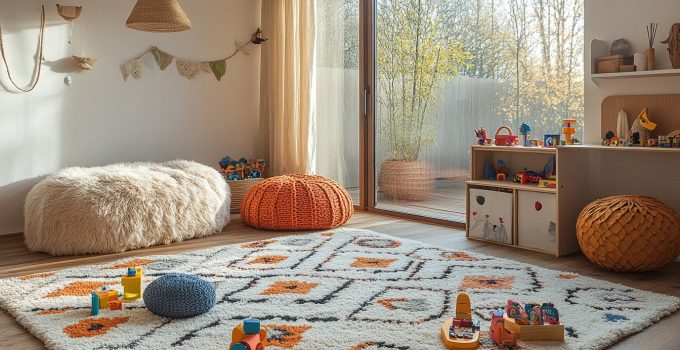 Pourquoi opter pour un tapis scandinave dans la salle de jeux